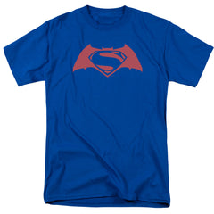 Batman v Superman Simple Logo Men's 18/1 Cotton Short-Sleeve T-Shirt