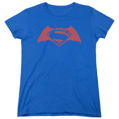 Batman v Superman Simple Logo Women's 18/1 Cotton Short-Sleeve T-Shirt
