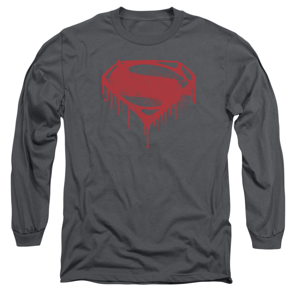 Batman v Superman Splattered Men's 18/1 Cotton Long-Sleeve T-Shirt