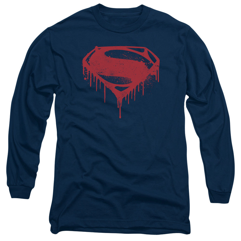 Batman v Superman Splattered Men's 18/1 Cotton Long-Sleeve T-Shirt