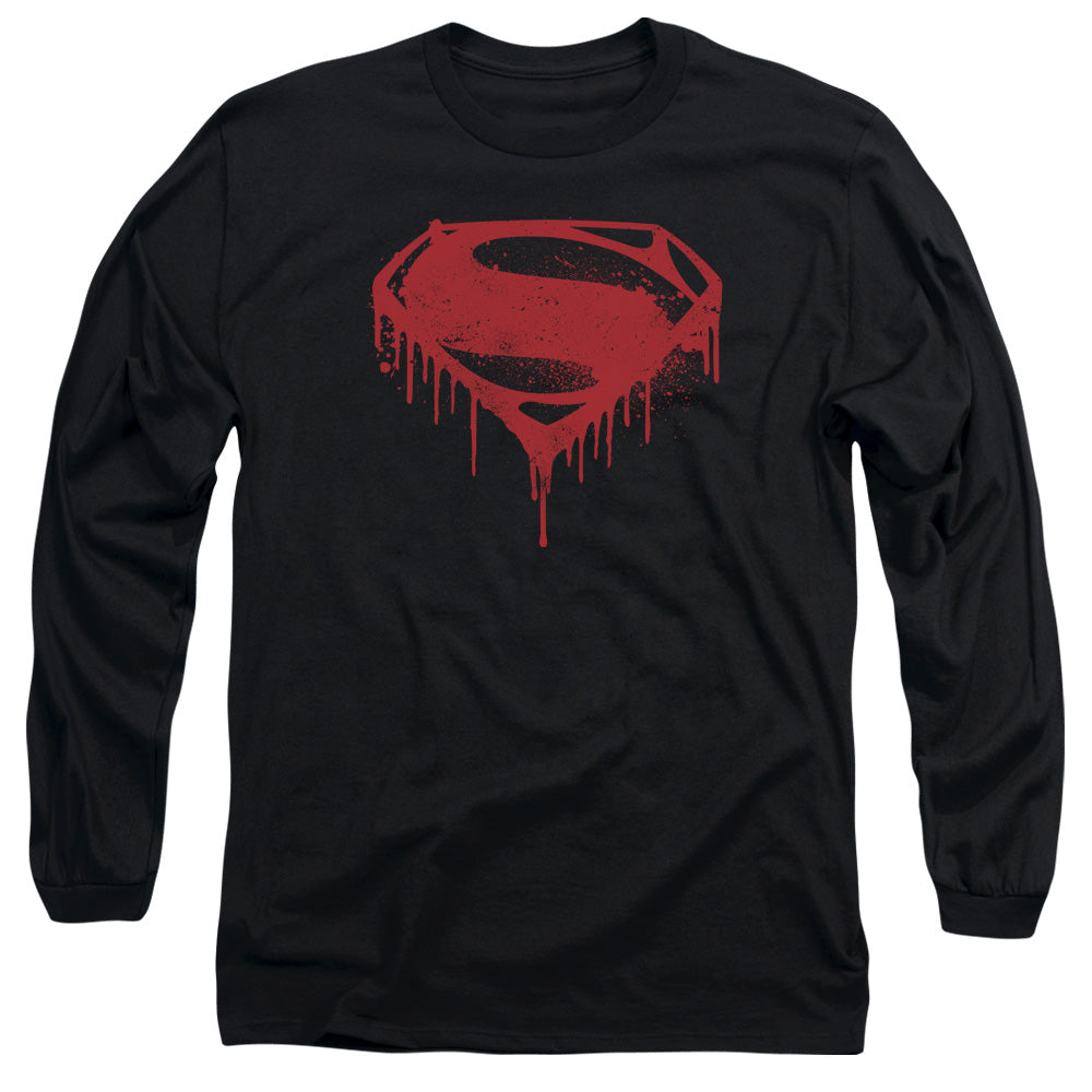 Batman v Superman Splattered Men's 18/1 Cotton Long-Sleeve T-Shirt