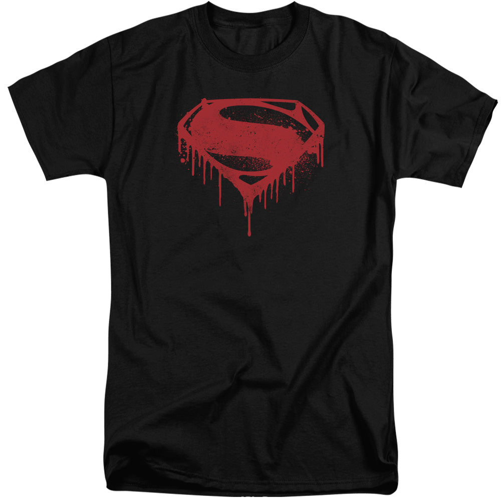 Batman v Superman Splattered Men's 18/1 Tall Cotton Short-Sleeve T-Shirt