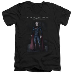 Batman v Superman Stand Tall Men's 30/1 Cotton Slim V-Neck T-Shirt