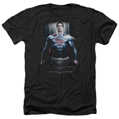 Batman v Superman Supe Ground Zero Men's 30/1 Heather 60 40 Poly Short-Sleeve T-Shirt