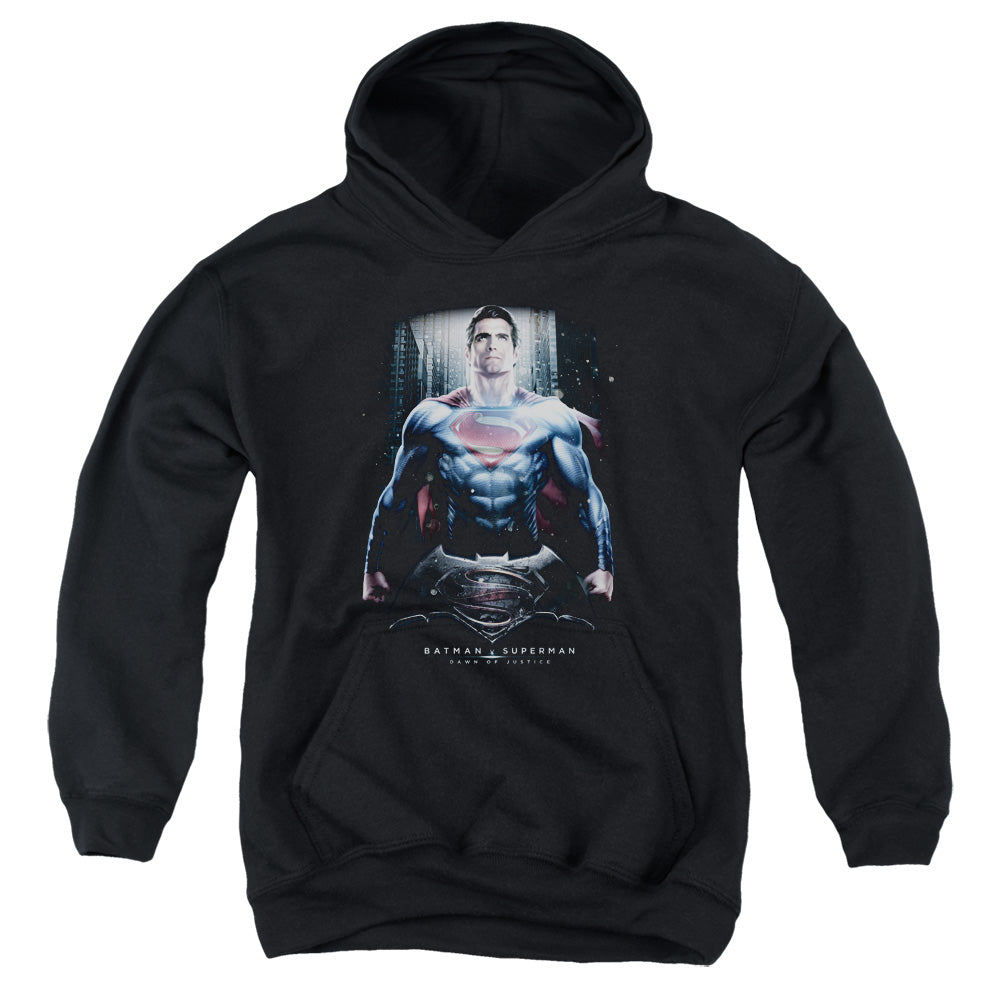 Batman v Superman Supe Ground Zero Youth Cotton Poly Pull-Over Hoodie