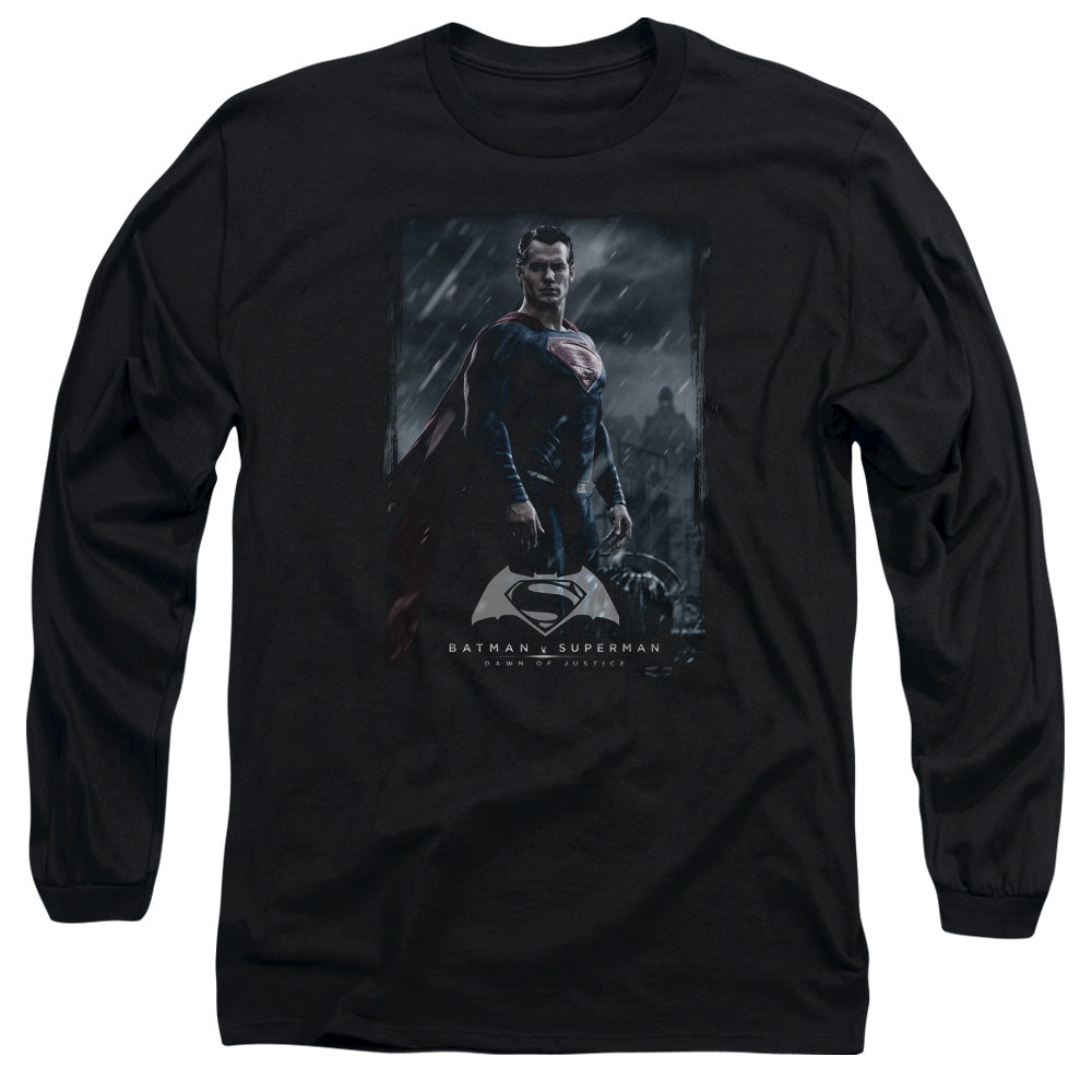 Batman v Superman Supe Poster Men's 18/1 Cotton Long-Sleeve T-Shirt