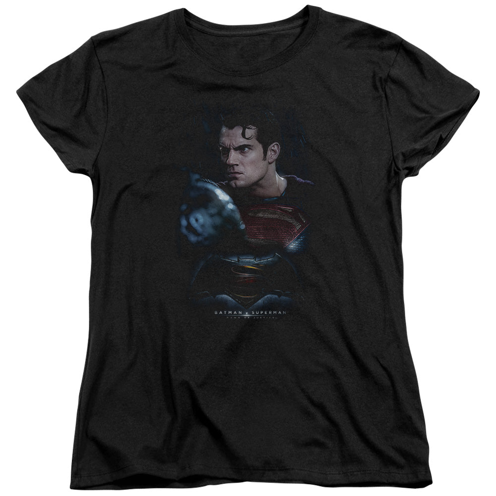 Batman v Superman Super Angry Women's 18/1 Cotton Short-Sleeve T-Shirt