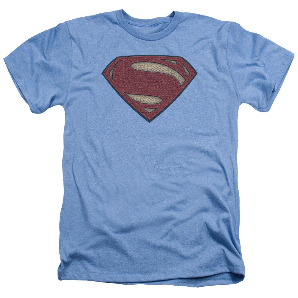Batman v Superman Super Movie Logo Men's 30/1 Heather 60 40 Poly Short-Sleeve T-Shirt