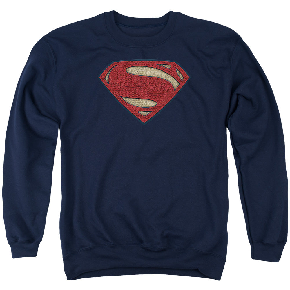 Batman v Superman Super Movie Logo Men's Crewneck 50 50 Poly Long-Sleeve T-Shirt