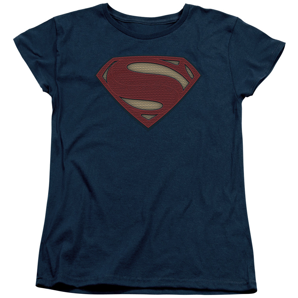 Batman v Superman Super Movie Logo Women's 18/1 Cotton Short-Sleeve T-Shirt