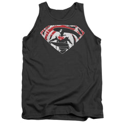 Batman v Superman Super Splatter Logo Men's 18/1 Cotton Tank Top