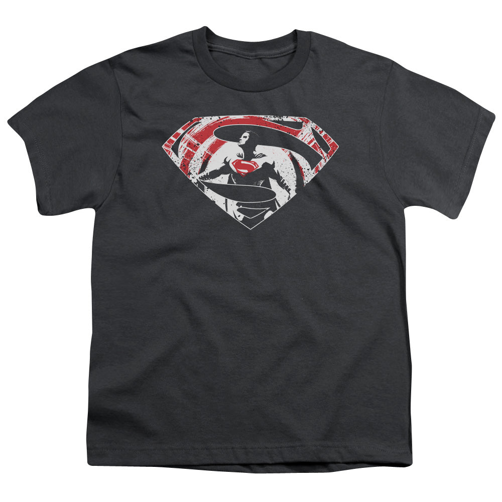 Batman v Superman Super Splatter Logo Youth 18/1 100% Cotton Short-Sleeve T-Shirt