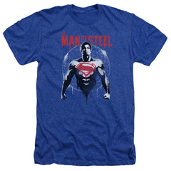 Batman v Superman Super Spray Men's 30/1 Heather 60 40 Poly Short-Sleeve T-Shirt
