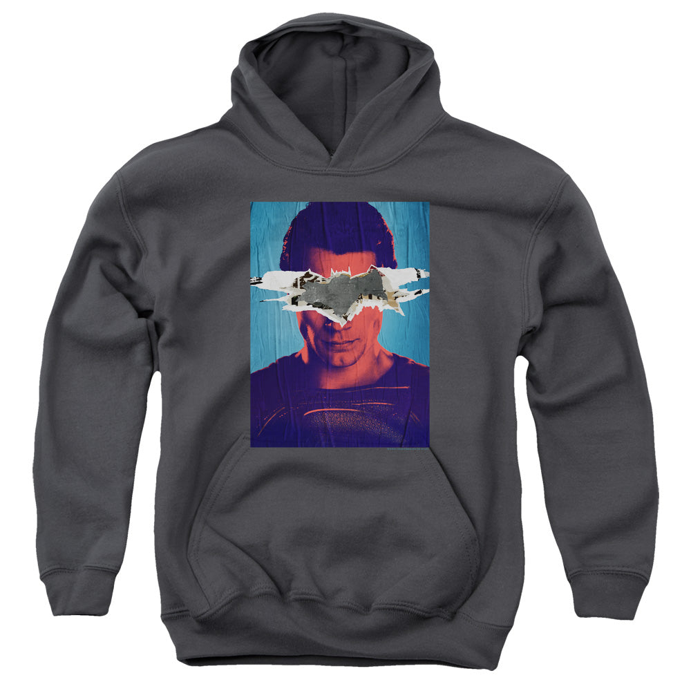 Batman v Superman Superman Poster Youth Cotton Poly Pull-Over Hoodie