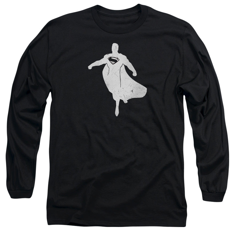 Batman v Superman Superman Silhouette Men's 18/1 Cotton Long-Sleeve T-Shirt