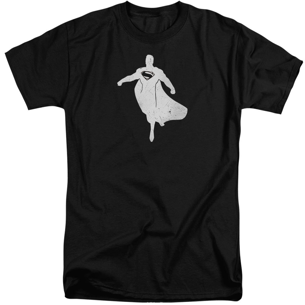 Batman v Superman Superman Silhouette Men's 18/1 Tall Cotton Short-Sleeve T-Shirt