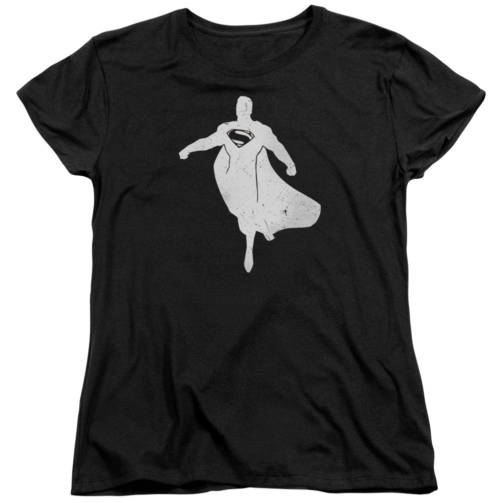 Batman v Superman Superman Silhouette Women's 18/1 Cotton Short-Sleeve T-Shirt