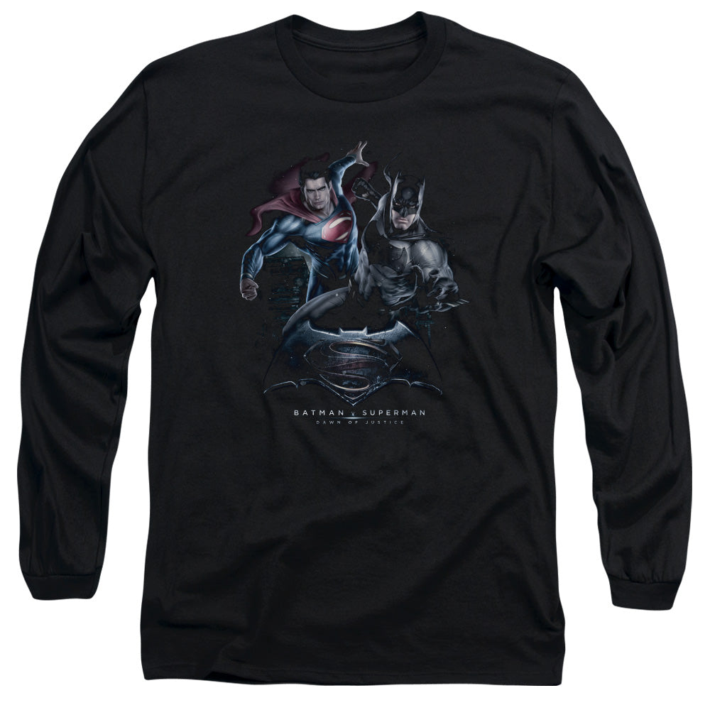 Batman v Superman Team Up Men's 18/1 Cotton Long-Sleeve T-Shirt