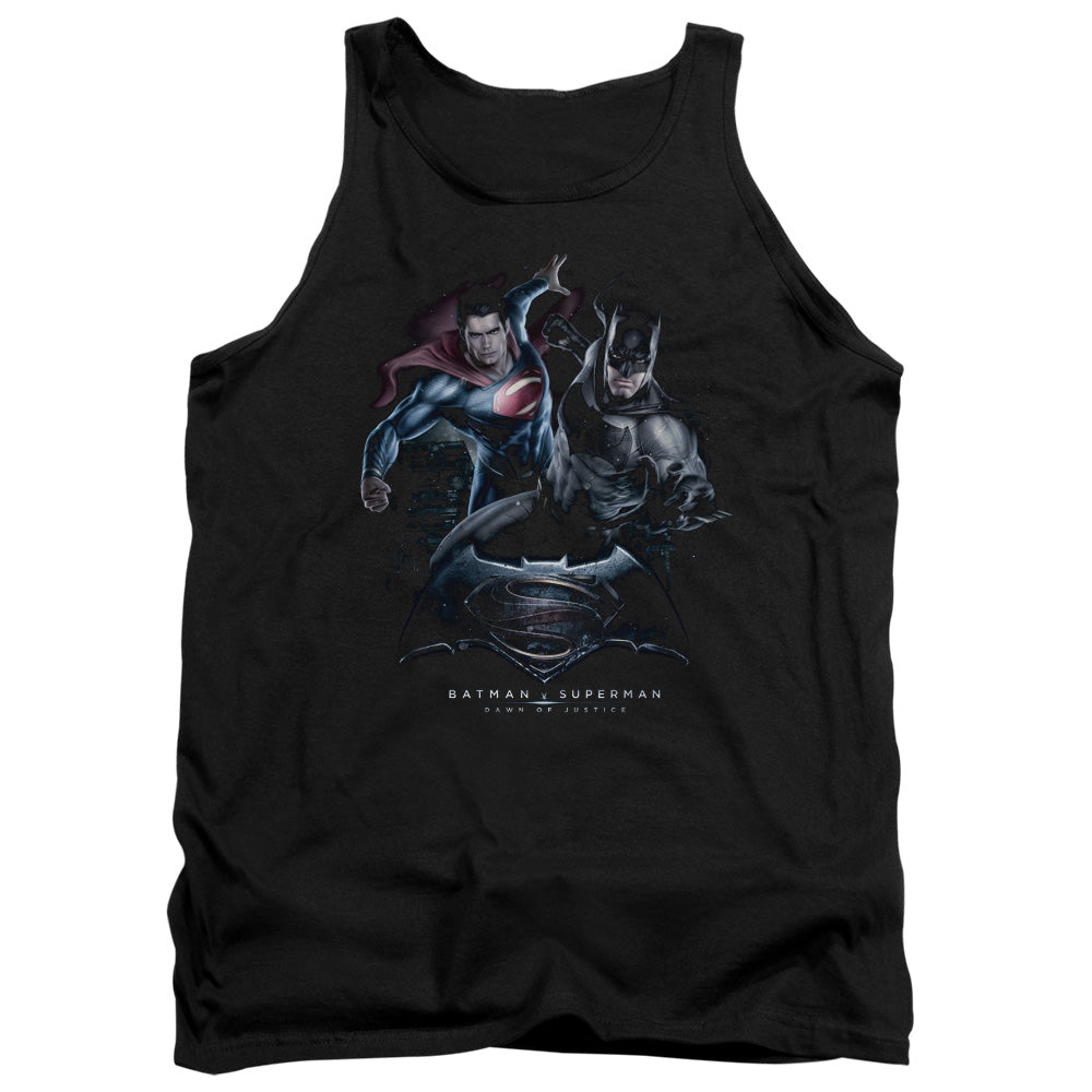 Batman v Superman Team Up Men's 18/1 Cotton Tank Top