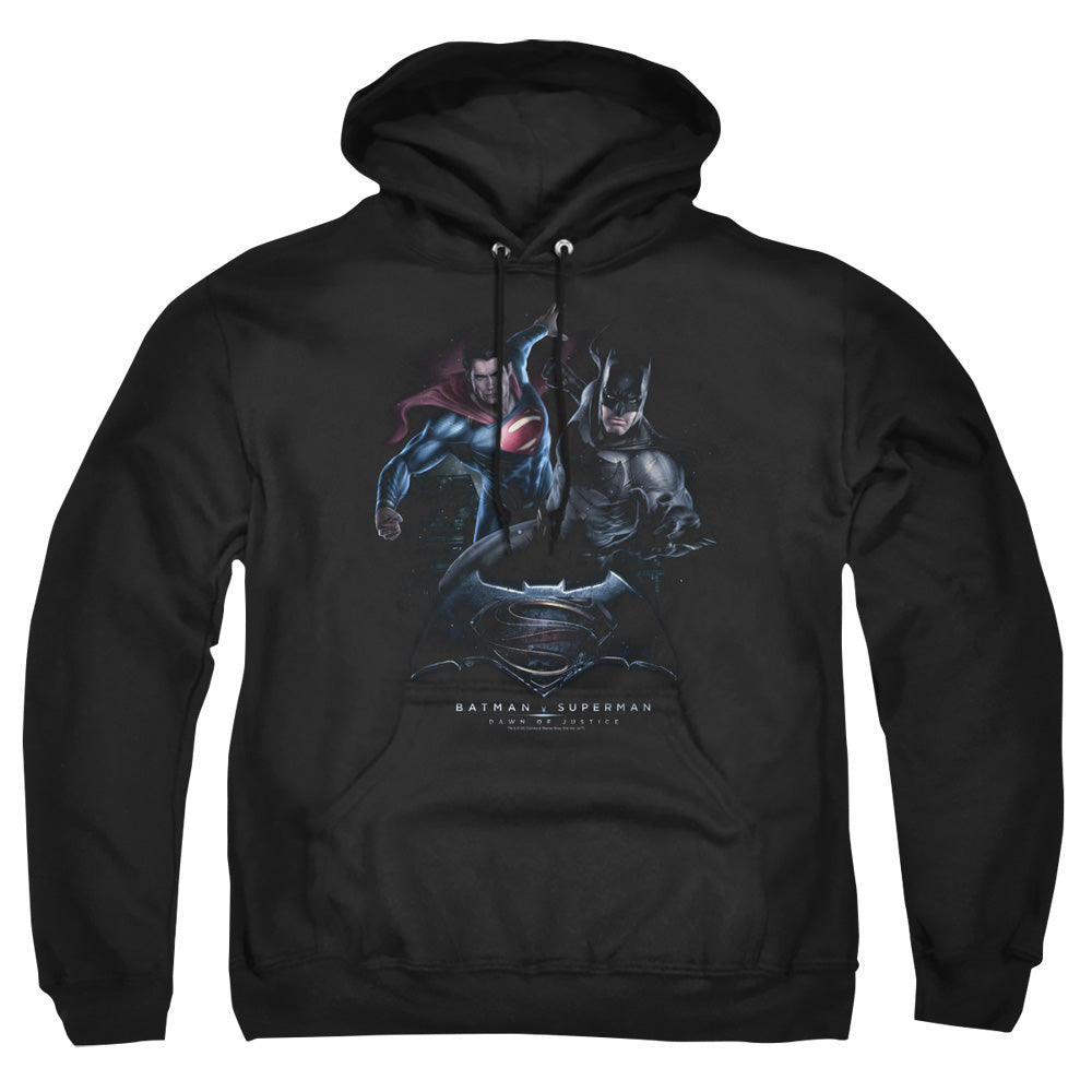 Batman v Superman Team Up Men's Pull-Over 75 25 Poly Hoodie