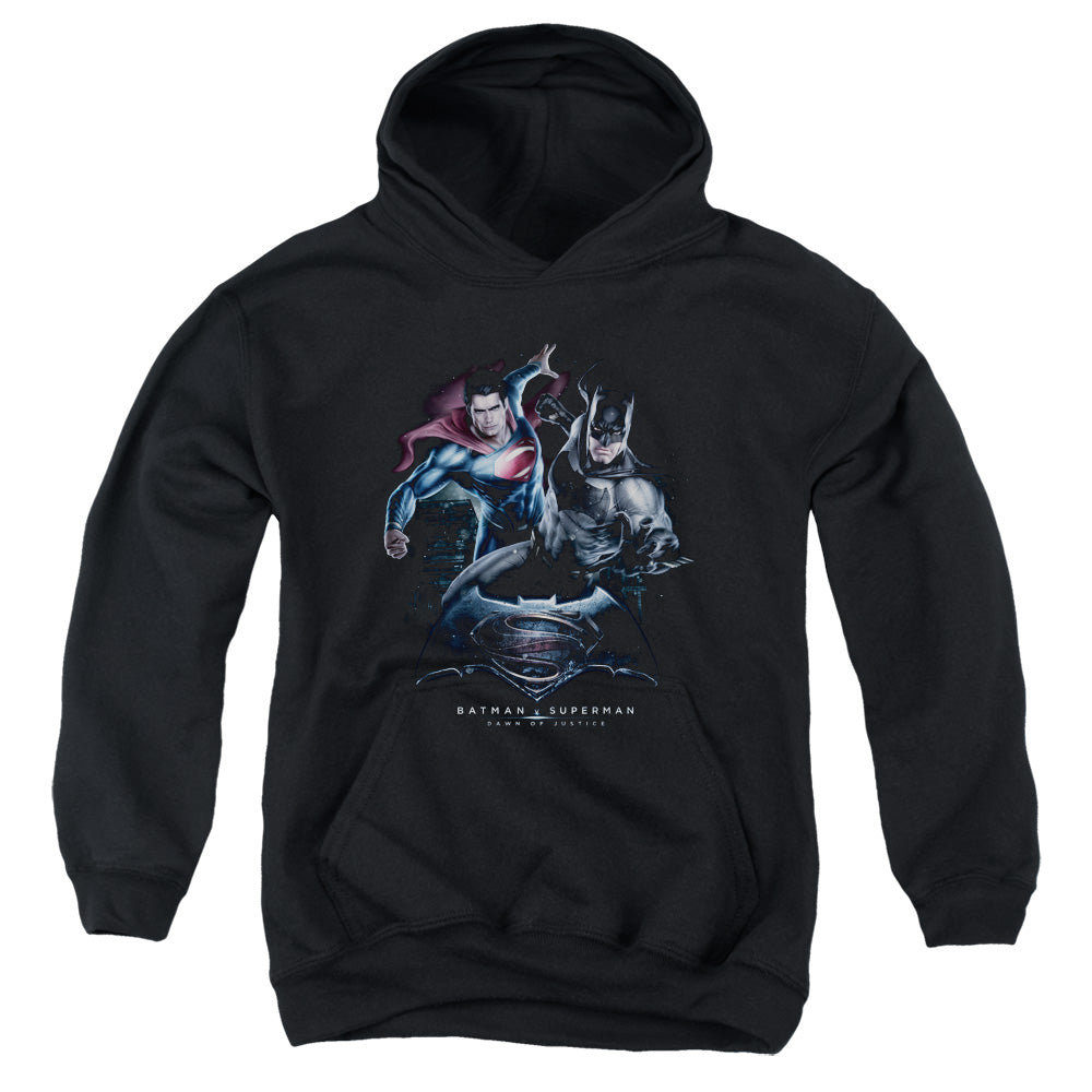 Batman v Superman Team Up Youth Cotton Poly Pull-Over Hoodie
