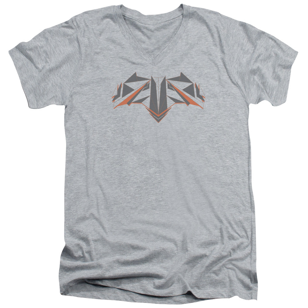 Batman v Superman Tech Bat Logo Men's 30/1 Cotton Slim V-Neck T-Shirt