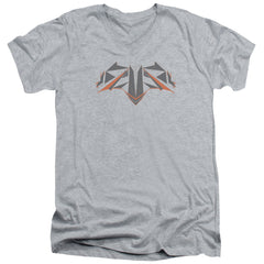 Batman v Superman Tech Bat Logo Men's 30/1 Cotton Slim V-Neck T-Shirt