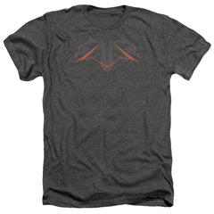 Batman v Superman Tech Bat Logo Men's 30/1 Heather 60 40 Poly Short-Sleeve T-Shirt