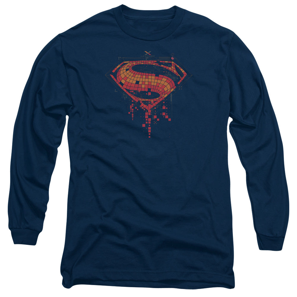 Batman v Superman Tech Super Logo Men's 18/1 Cotton Long-Sleeve T-Shirt