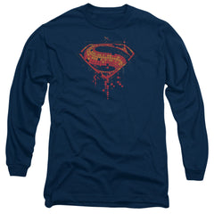 Batman v Superman Tech Super Logo Men's 18/1 Cotton Long-Sleeve T-Shirt