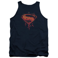 Batman v Superman Tech Super Logo Men's 18/1 Cotton Tank Top