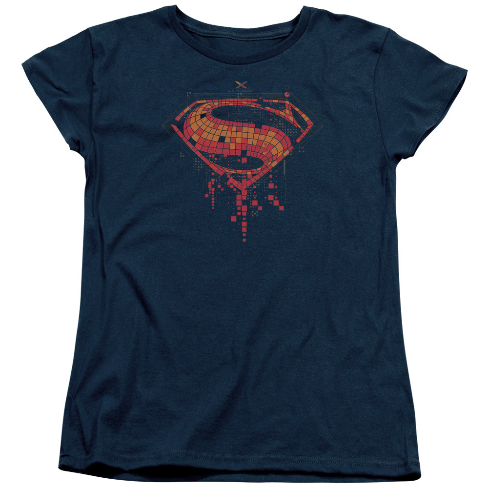 Batman v Superman Tech Super Logo Women's 18/1 Cotton Short-Sleeve T-Shirt