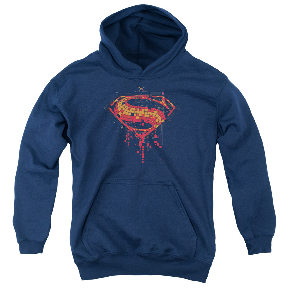 Batman v Superman Tech Super Logo Youth Cotton Poly Pull-Over Hoodie