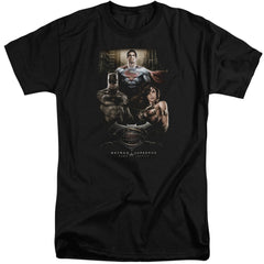 Batman v Superman Thre Three Men's 18/1 Tall Cotton Short-Sleeve T-Shirt