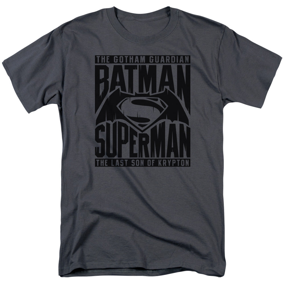 Batman v Superman Title Fight Men's 18/1 Cotton Short-Sleeve T-Shirt
