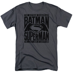 Batman v Superman Title Fight Men's 18/1 Cotton Short-Sleeve T-Shirt
