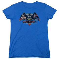 Batman v Superman Together We Fight Women's 18/1 Cotton Short-Sleeve T-Shirt