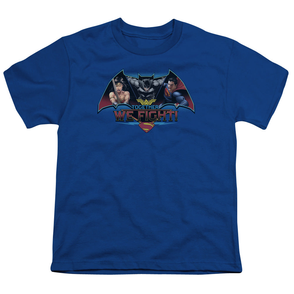 Batman v Superman Together We Fight Youth 18/1 100% Cotton Short-Sleeve T-Shirt