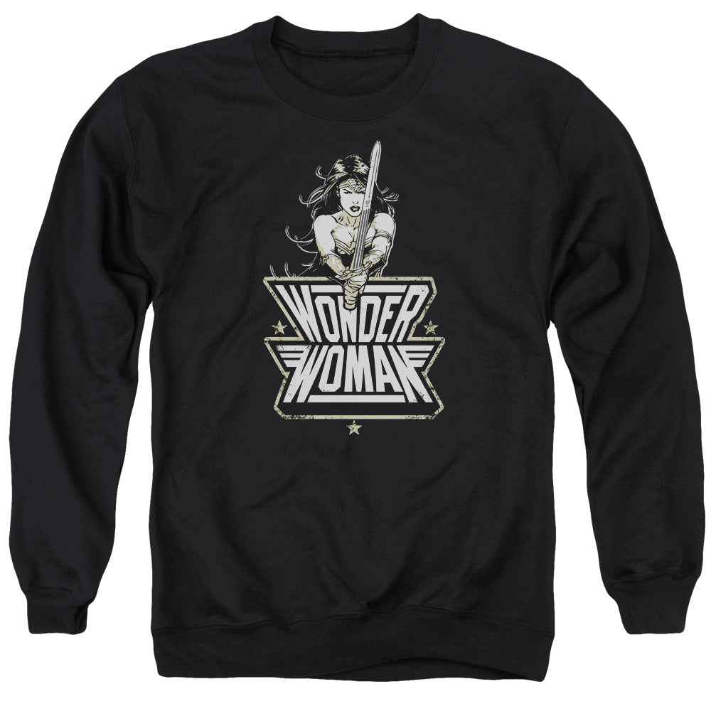 Batman v Superman Tough Men's Crewneck 50 50 Poly Long-Sleeve T-Shirt