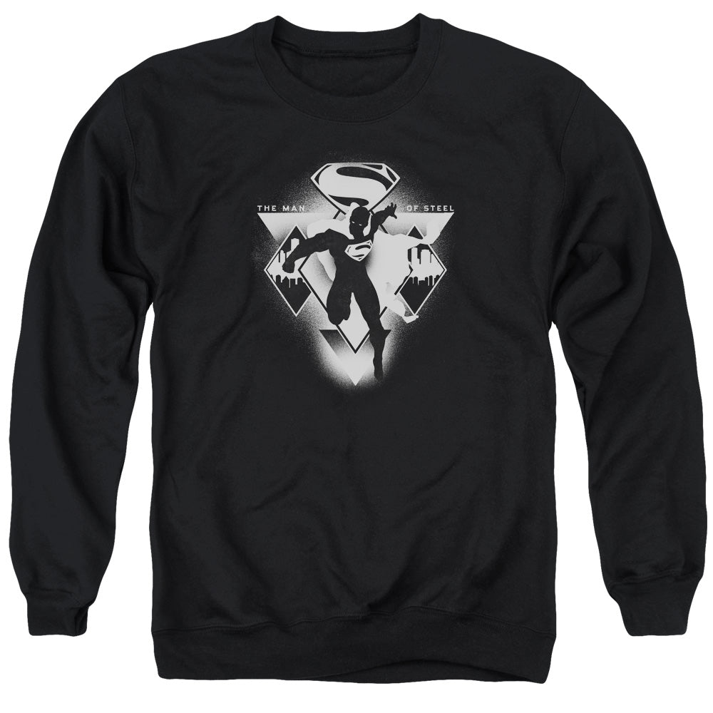 Batman v Superman Triple Diamond Men's Crewneck 50 50 Poly Long-Sleeve T-Shirt