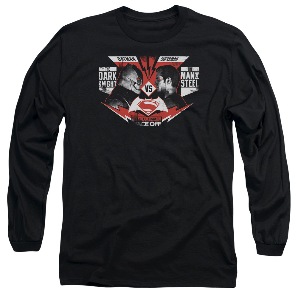 Batman v Superman Ultimate Face Off Men's 18/1 Cotton Long-Sleeve T-Shirt