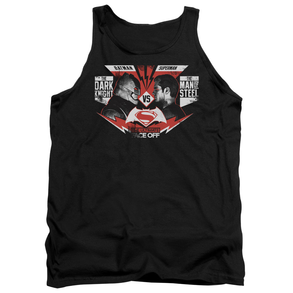 Batman v Superman Ultimate Face Off Men's 18/1 Cotton Tank Top