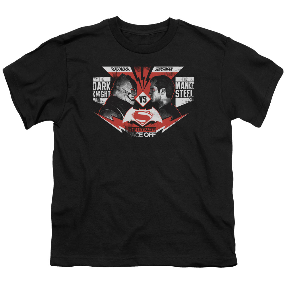 Batman v Superman Ultimate Face Off Youth 18/1 100% Cotton Short-Sleeve T-Shirt