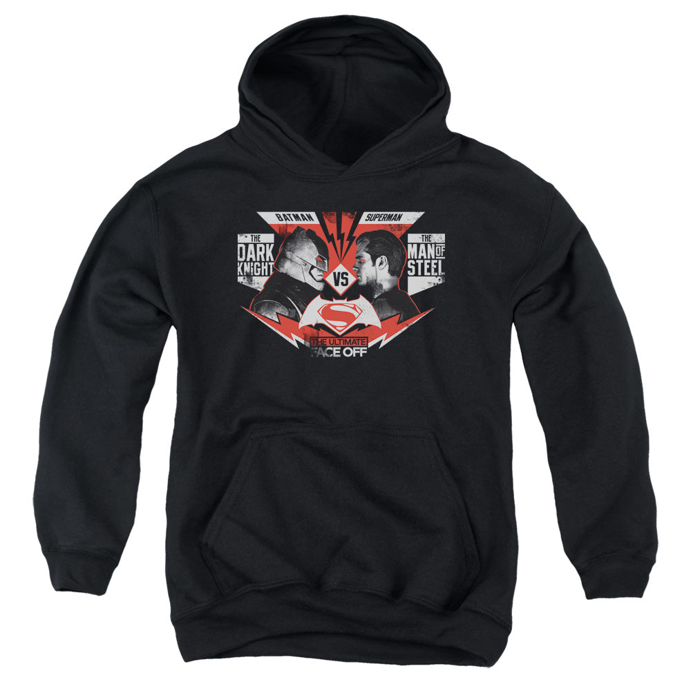 Batman v Superman Ultimate Face Off Youth Cotton Poly Pull-Over Hoodie