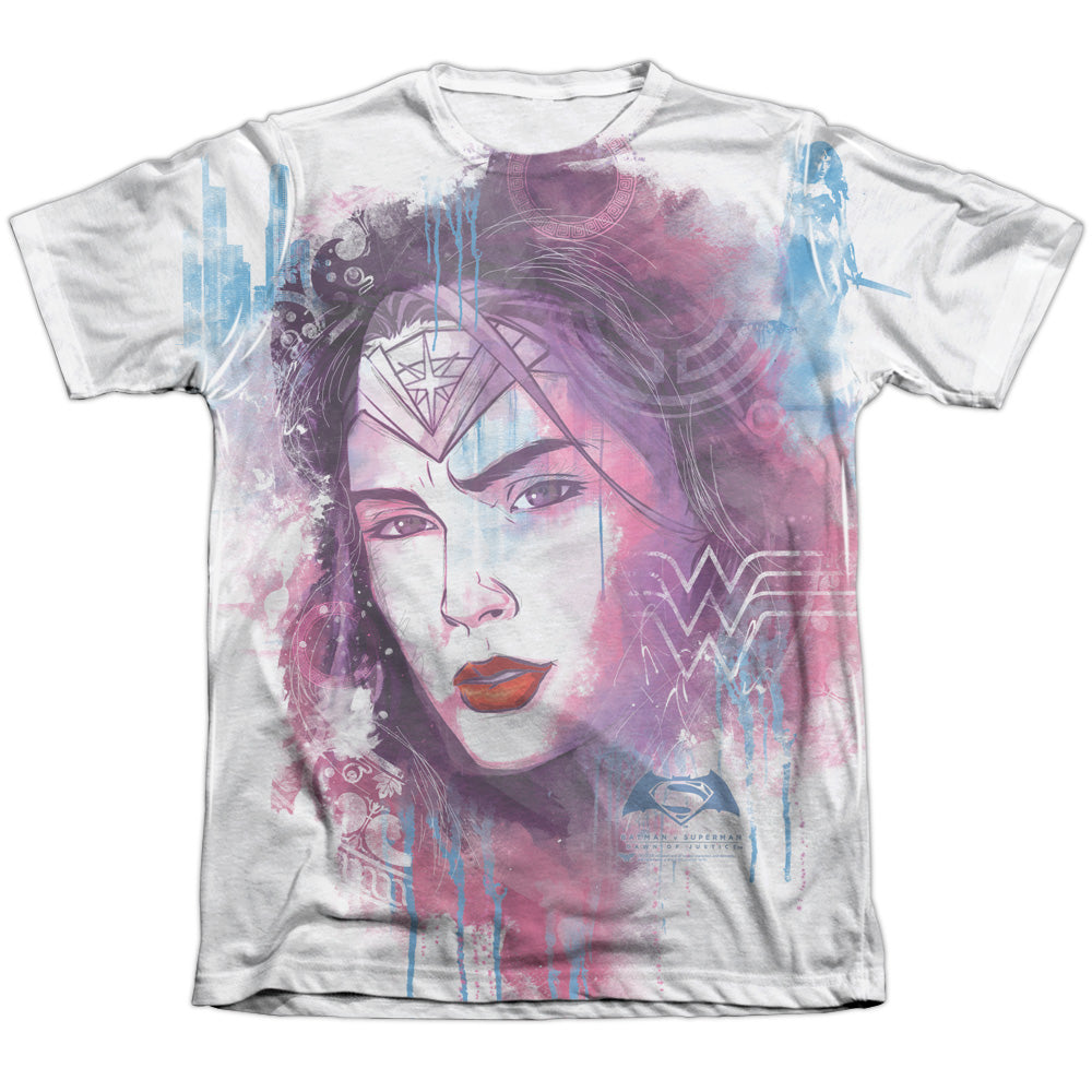Batman v Superman Watercolor Wonder Sub Men's Regular Fit Poly Cotton Short-Sleeve T-Shirt