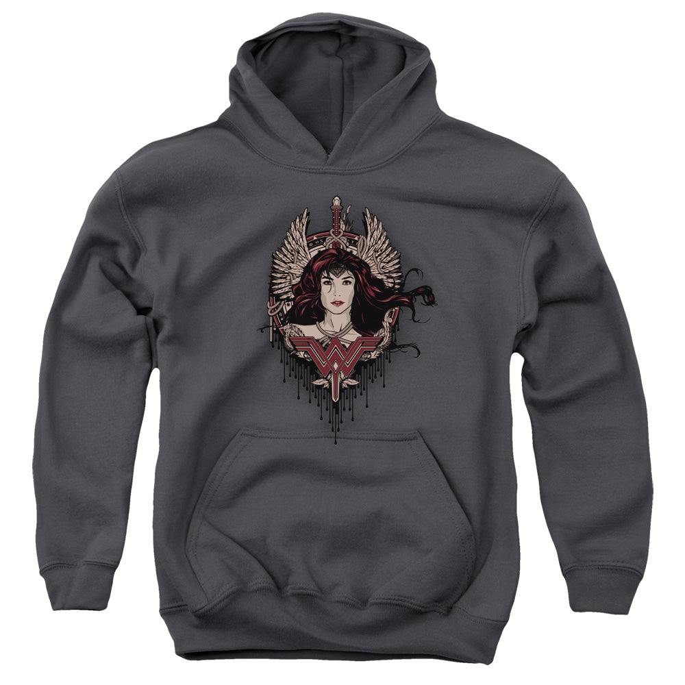Batman v Superman Winged Goddess Youth Cotton Poly Pull-Over Hoodie