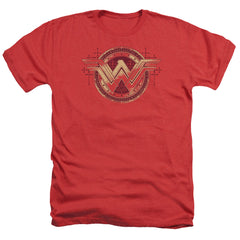 Batman v Superman Wonder Shield Men's 30/1 Heather 60 40 Poly Short-Sleeve T-Shirt