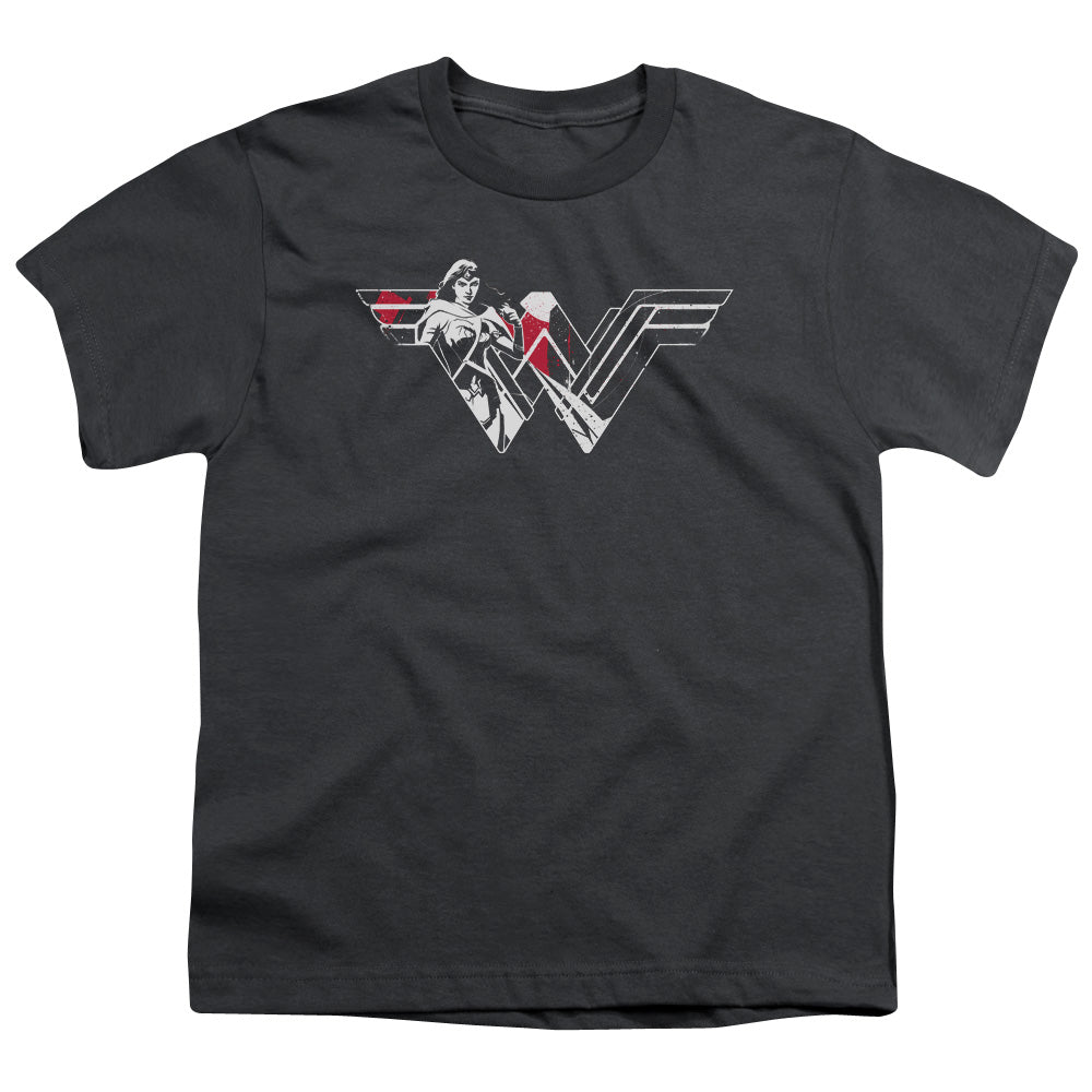 Batman v Superman Wonder Splatter Logo Youth 18/1 100% Cotton Short-Sleeve T-Shirt