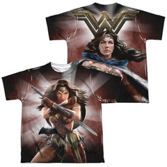 Batman v Superman Wonder Woman Light (Front/Back Print) Youth Regular Fit Poly Short-Sleeve T-Shirt