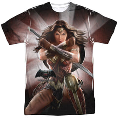 Batman v Superman Wonder Woman Light Men's Regular Fit Polyester Short-Sleeve T-Shirt